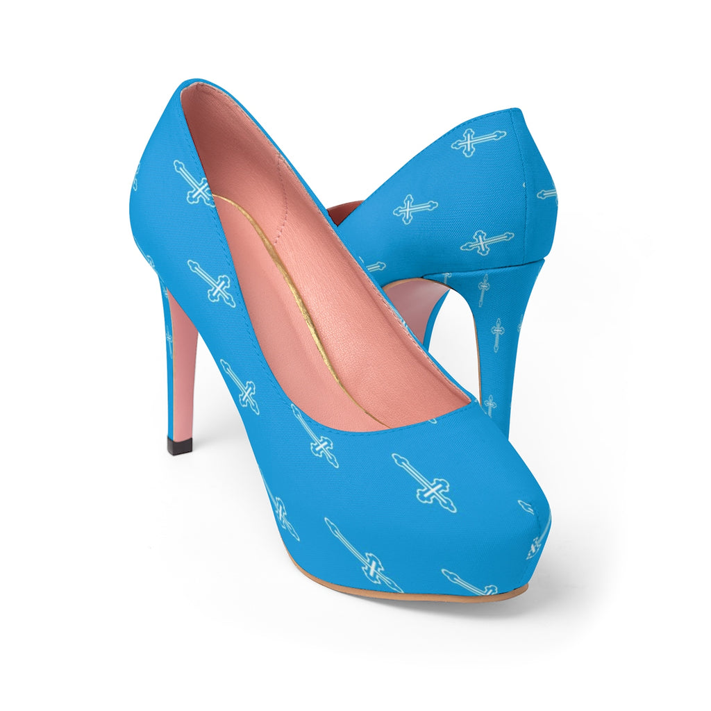 Blue Cross Women's Platform Heels