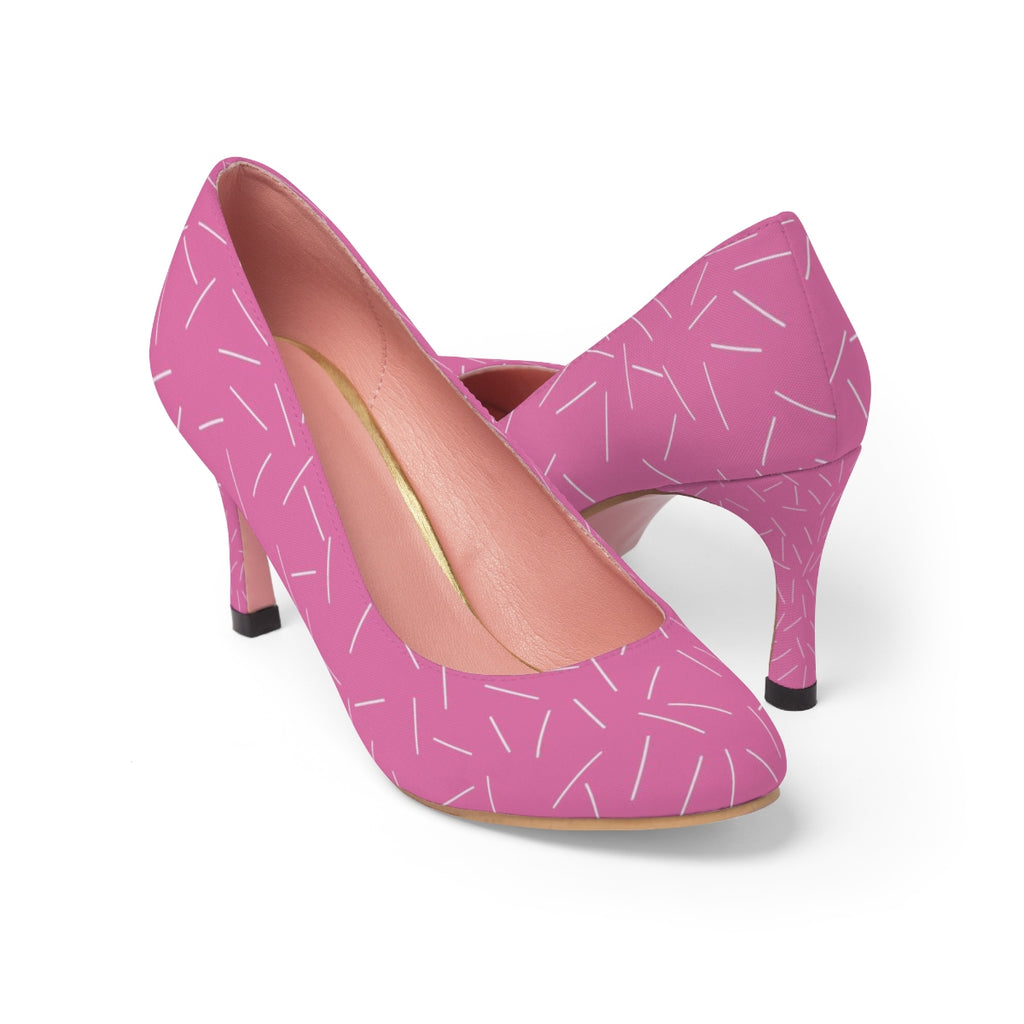 Pink Sprinkled Women's High Heels