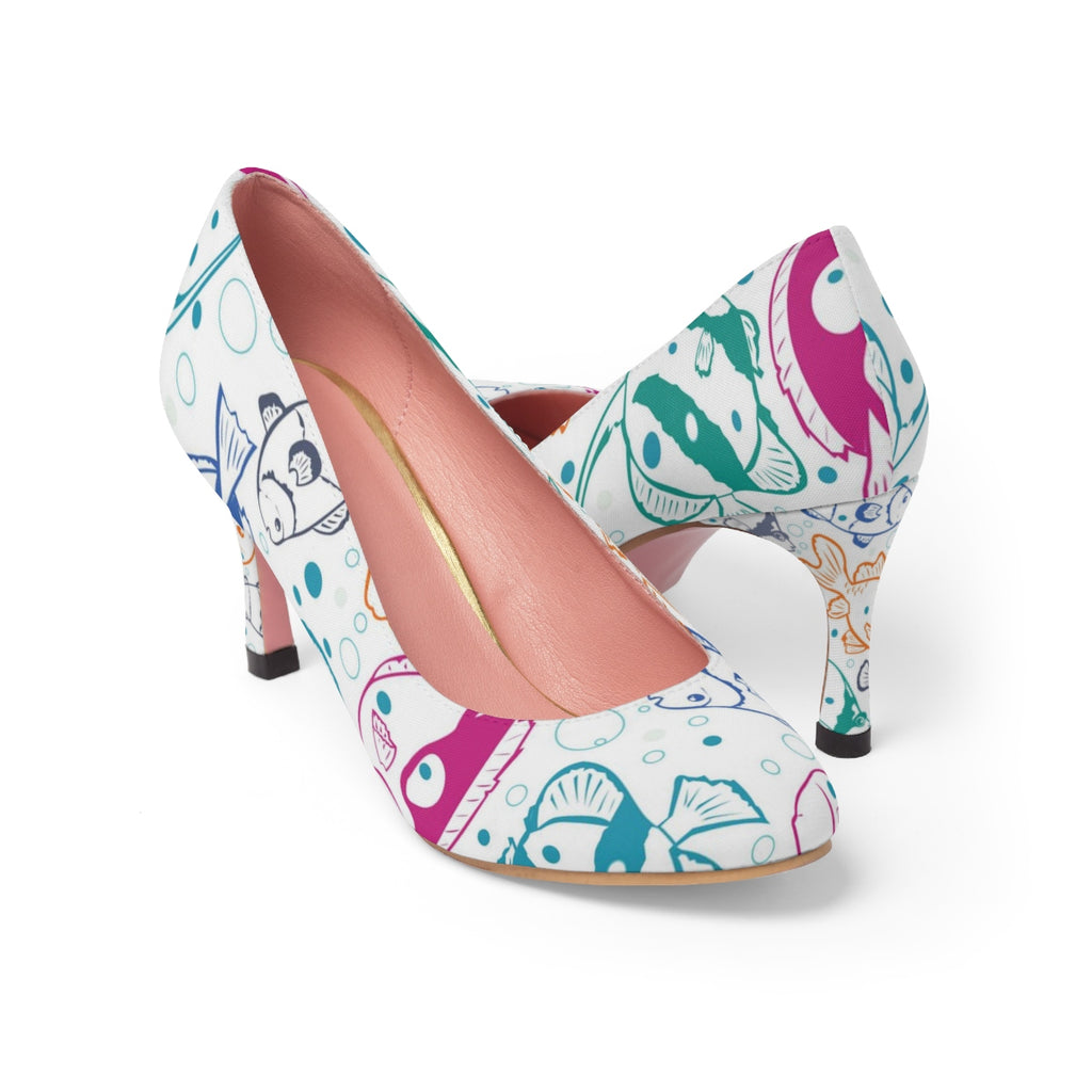 Fish Print Women's High Heels
