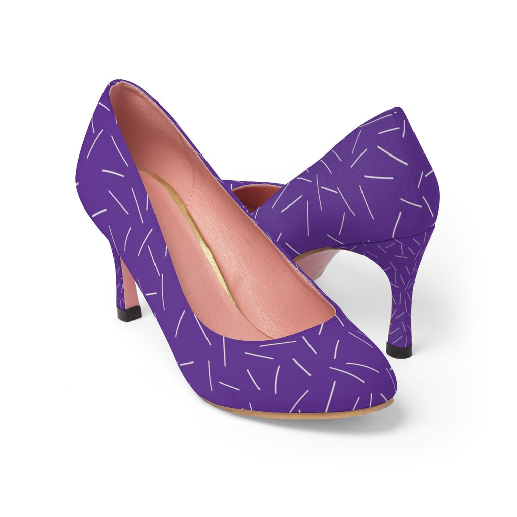Purple Sprinkled Women's High Heels