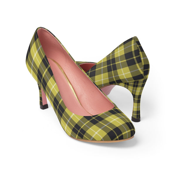 Yellow 2025 plaid heels