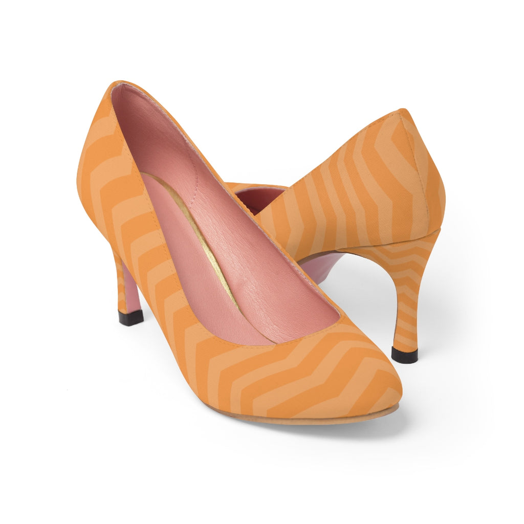 Orange Wave Women's High Heels