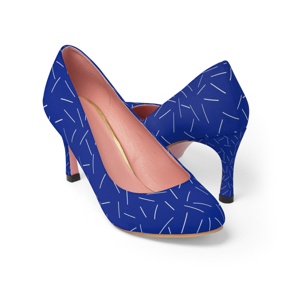 Blue Sprinkled Women's High Heels