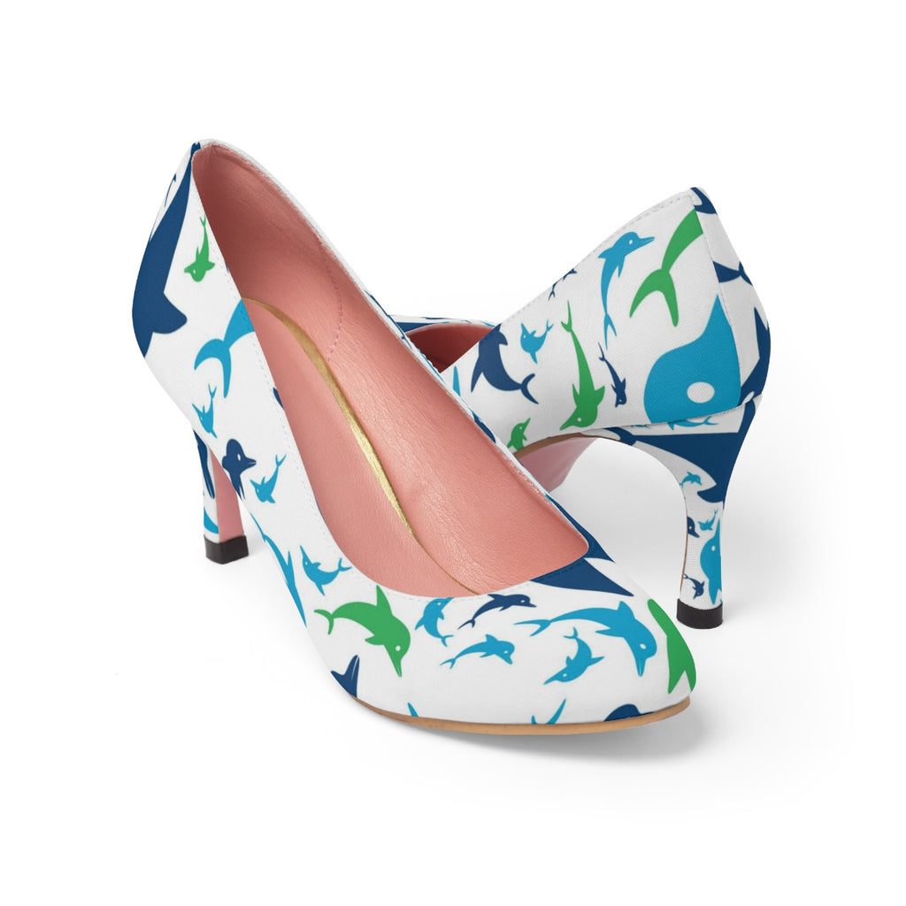 Dolphin Print Women's High Heels